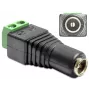 Káblový adaptér DeLOCK 65485 DC 2,5 x 5,5 mm 2p čierny zelený