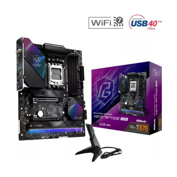 Základná doska ASRock X870 Riptide WiFi — ATX, AMD X870, Socket AM5, DDR5, 4 DIMM, 256 GB, Wi‑Fi 7, 2,5GbE