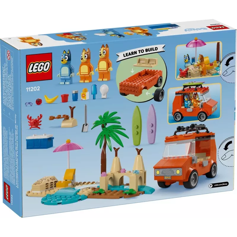 LEGO Bluey Modré auto Rodinný výlet 11202 — hracia sada pre fantazijné hranie