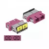 Optický vláknový konektor DeLOCK 86896 SC Duplex konektor samica na SC Duplex konektor samica Multimode fialový