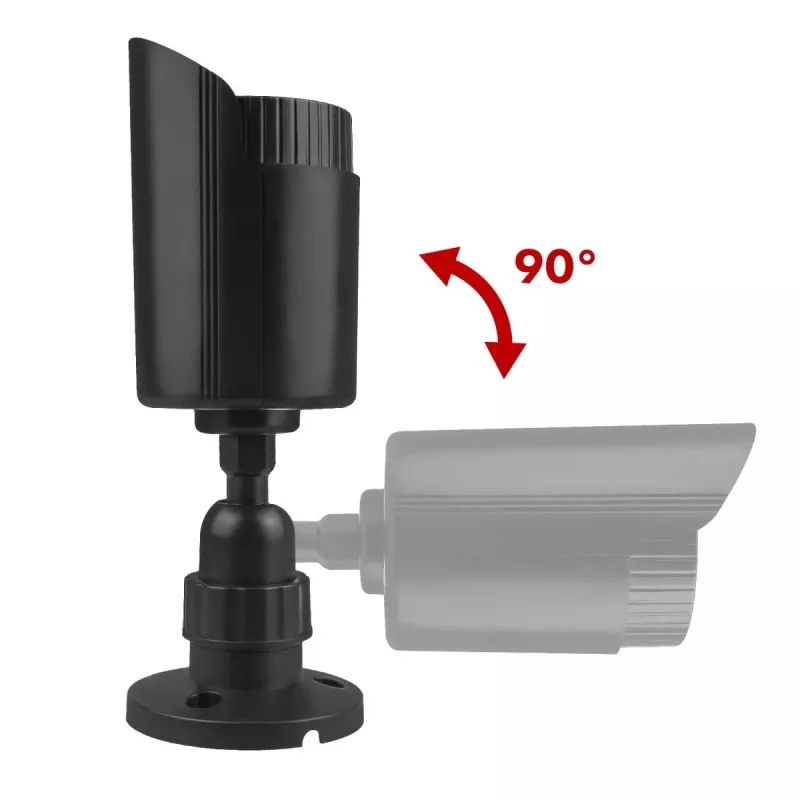 Atrapa rúrkovej kamery CEE IR1800 B, simulovaná bezpečnostná kamera s IR LED, čierna