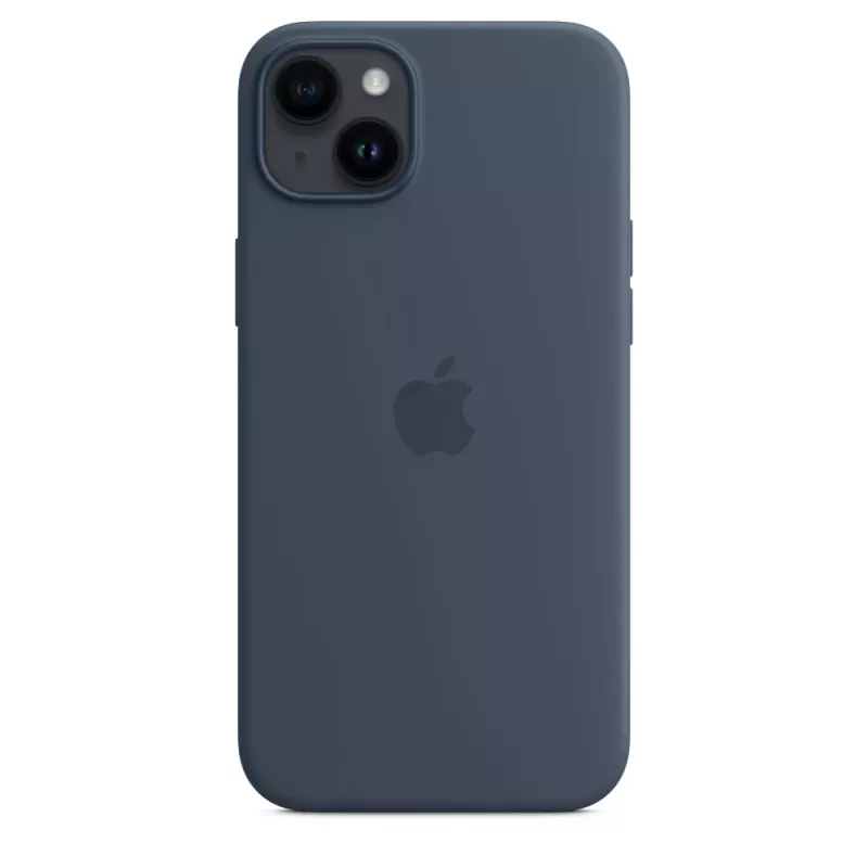 Silikónové puzdro Apple iPhone 14 Plus MagSafe Storm Blue