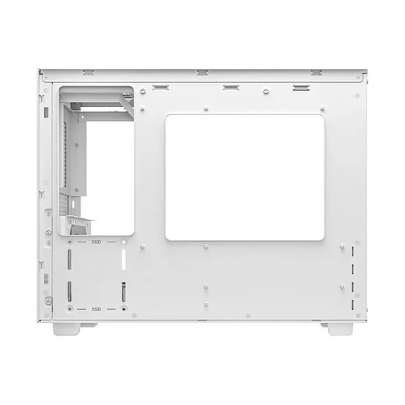 Počítačová skriňa DeepCool CH160 PLUS WH Small Form Factor biela, microATX, tvrdené sklo, USB-C