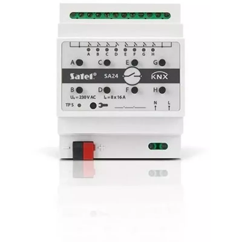 Satel KNX-SA24 spínací akčný člen KNX, 8 kanálov, na DIN lištu