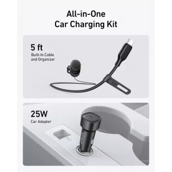 Bezdrôtová magnetická autonabíjačka Anker MagGo 15W — magnetické 15W Qi rýchlonabíjanie pre smartfóny, čierna