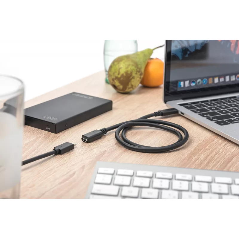 USB Type-C predlžovací kábel Digitus AK-300210-007-S 0,7 m
