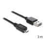 USB kábel DeLOCK EASY-USB 2.0-A - USB 2.0 Micro-B 3 m