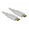 Delock - USB-C/napájací kábel - 24-pinový USB-C konektor samec na 24-pinový USB-C konektor samec - 5 A - 15 cm - USB napájanie (100 W), podporuje Power Delivery 2.0 - biely (85357)