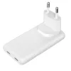 Akyga AK-CH-32 plochá GaN USB-C nabíjačka 65 W, 2 x USB-C PD, biela