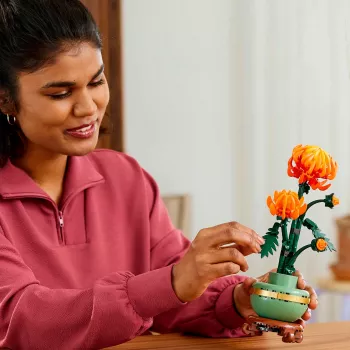 LEGO Icons chryzantémy kvetinová stavebnica kreatívna modelová stavebnica pre dospelých na stavbu umelej rastliny darček pre ženy mužov ju alebo jeho domov kancelária dekorácia