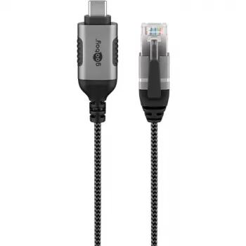 Goobay Ethernet kábel USB-C 3.1 na RJ45 tenký 3 m – prepája router, modem alebo (74404)