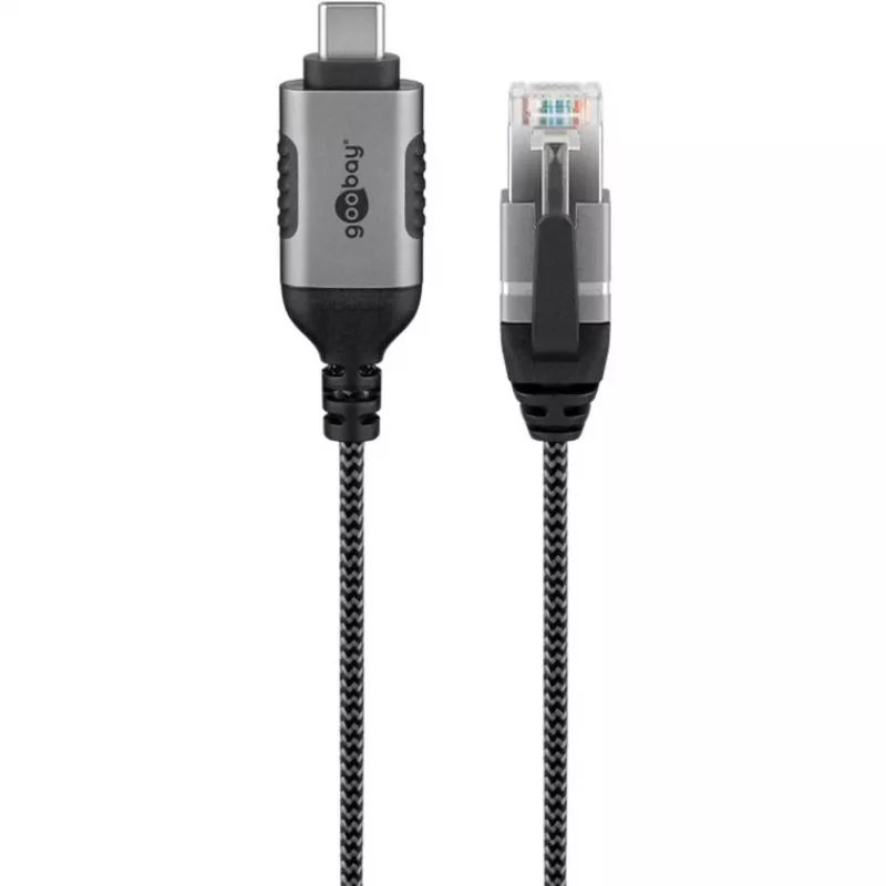Goobay Ethernet kábel USB-C 3.1 na RJ45 tenký 3 m – prepája router, modem alebo (74404)