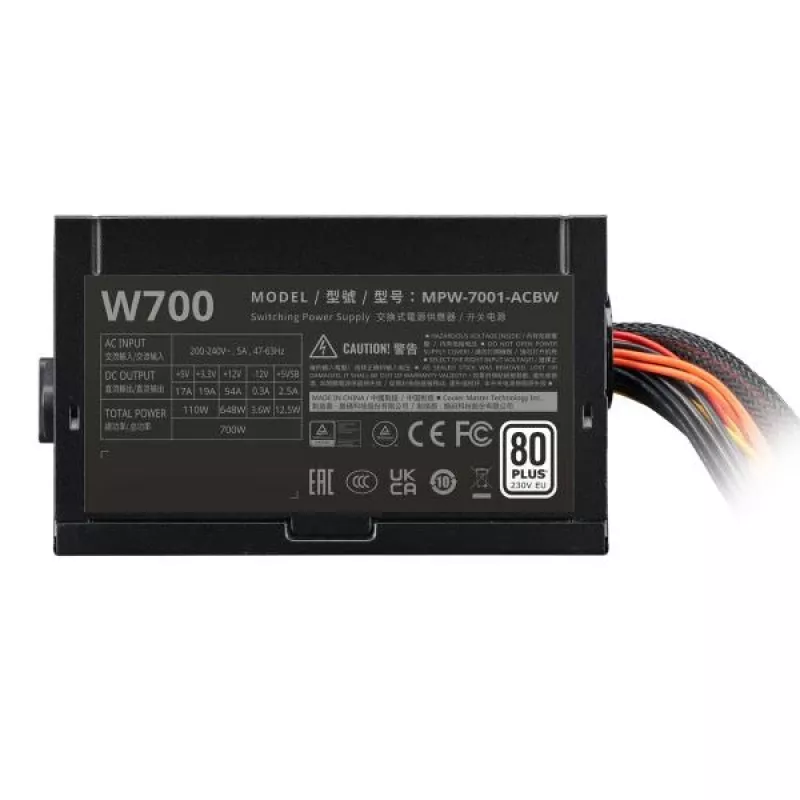Napájací zdroj Elite NEX White 700W 80+ čierny Mesh kábel