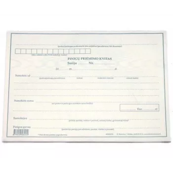 Príjmový pokladničný doklad, bez čísla, A5, 2x50 0720-059