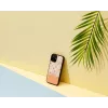 Ochranné puzdro Man and Wood pre iPhone 12 mini — ružový kvet na čiernej