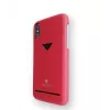 Zadný kryt s priehradkou na karty VixFox pre Samsung S9 — rubínovo červené ochranné puzdro s priehradkou na karty