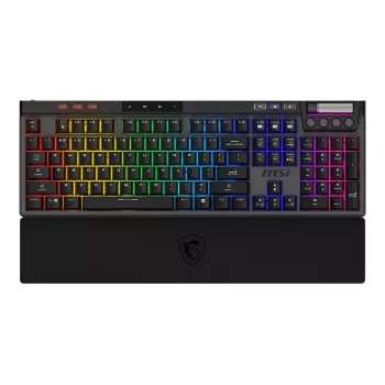 Mechanická herná klávesnica MSI Strike Pro W Silent US rozloženie RGB podsvietenie, káblová, taktilné Silent spínače