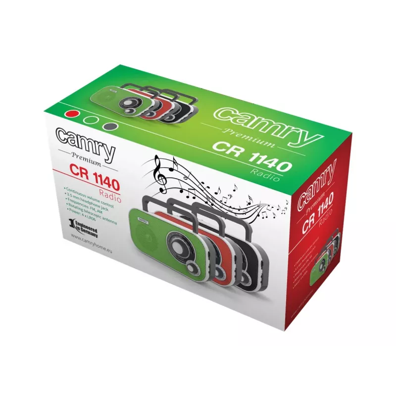 Prenosné rádio Camry CR 1140R červené