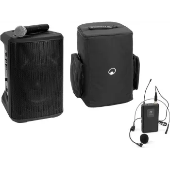 Prenosný bezdrôtový PA systém Omnitronic PORTY-8A s headset vysielačom a prenosnou taškou