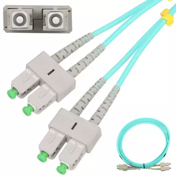 Optický patch kábel Extralink SC/APC–SC/APC, multimode OM3, duplex, 3 mm plášť, 5 m