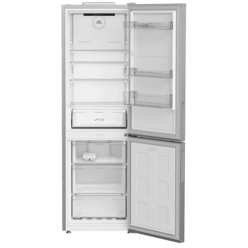 Chladnička Indesit INK 25402 S4E | Kompaktná voľne stojaca, No Frost, 249 L chladiaca časť / 106 L mraznička, V 203,5 cm, energetická trieda E, 37 dB, strieborná