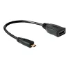 HDMI kábel DeLOCK 65391 0,23m typ A na typ D čierny