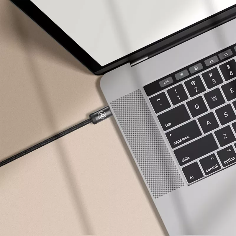 USB-C kábel Tellur TLL155801 240W 2m čierny – USB-C na USB-C nabíjací a dátový kábel