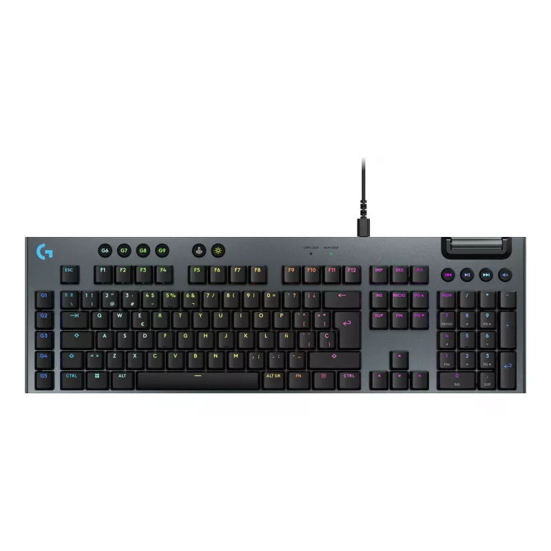 Káblová mechanická herná klávesnica Logitech G915 X čierna s RGB osvetlením
