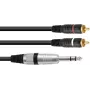 Stereo adaptérový kábel Omnitronic 2x RCA (Cinch) na 2x RCA, dĺžka 1,5 m, model 30225223