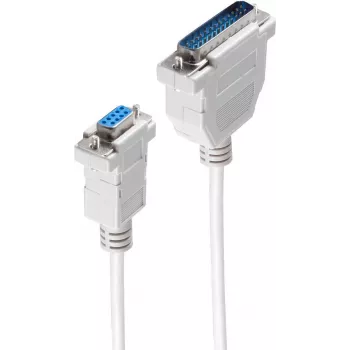 Sériový kábel ShiverPeaks BS78065-2 sivý 2m DB-9 DB-25