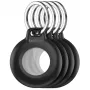 Belkin Secure Holder puzdro s kľúčenkou pre Apple AirTag, vodotesné, čierne (4 ks)