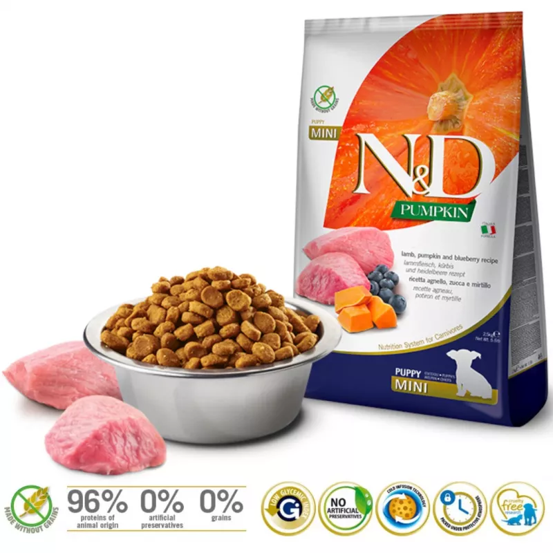 FARMINA N&D Pumpkin Mini Puppy – suché krmivo pre psov – 2,5 kg