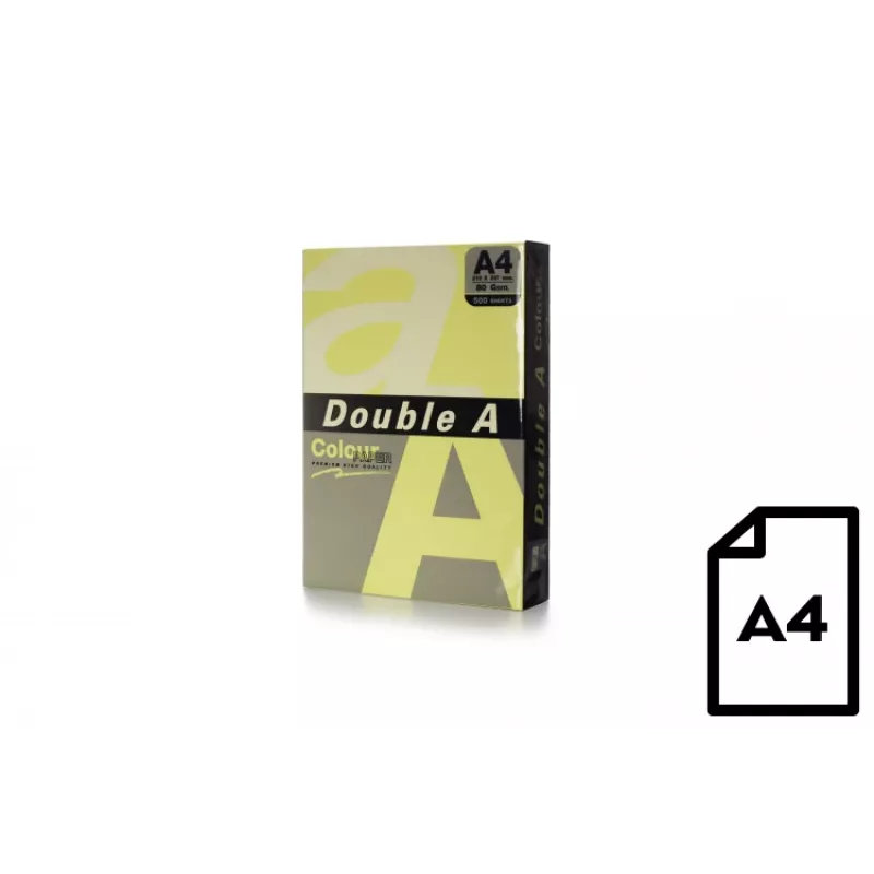 Farebný papier Double A, 80 g, A4, 500 listov, Cheese