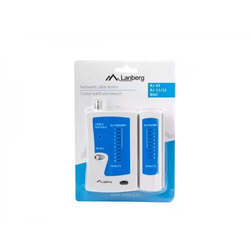 Lanberg NT-0401 sieťový tester káblov UTP/STP tester káblov modrá, biela