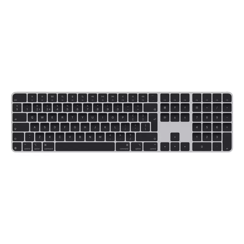 APPLE Magic Keyboard s Touch ID a numerickým blokom pre modely Mac s Apple Silicon – britská angličtina – čierne klávesy