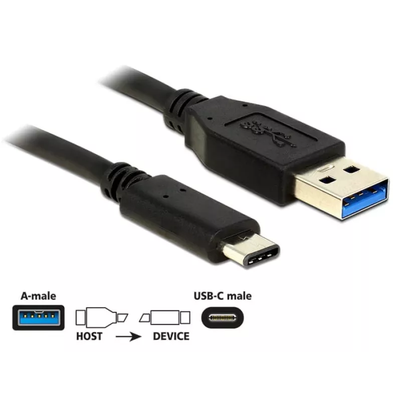 USB kábel DeLOCK 1 m USB3.1-C/USB3.1-A 83870