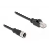 DeLOCK M12 adaptérový kábel D-kódovaný 4-polový samica na RJ45 samec 50 cm