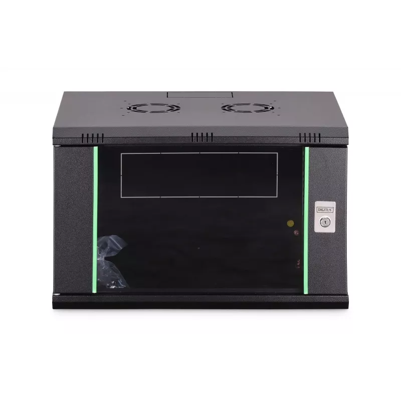 Nástenný 19-palcový rack DIGITUS Dynamic-N DN-37101 — 7U, 600x450 mm, IP20, zámok na kľúč, rozložený