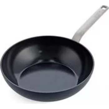 Wok/panvica GreenPan CC006388-001, okrúhla, 28 cm, čierna, bez PFAS