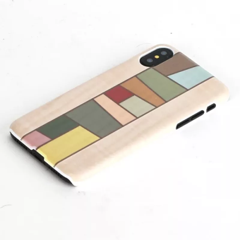 Puzdro na smartphone man and wood pre iPhone X/XS — biela