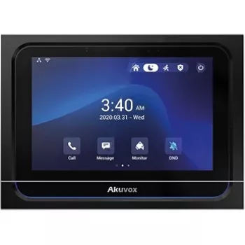 Vnútorná stanica Akuvox X933S Touch Screen Android – čierna, nástenná interkomová vnútorná stanica