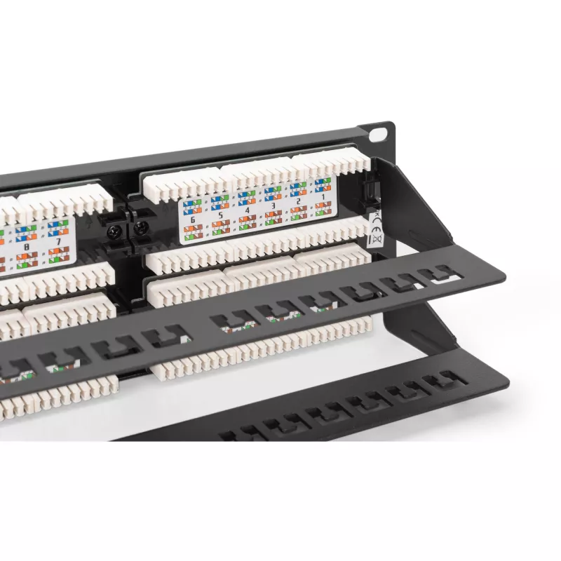 DIGITUS - patch panel - RJ-45 x 48 - sivý, RAL 7035 - 2U - 48 portov (DN-91648U)