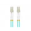 Optický patch kábel MM LC/UPC-LC/UPC DUPLEX 3,0MM OM3 50/125 LSZH 2M Aqua
