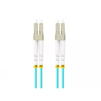 Optický patch kábel MM LC/UPC-LC/UPC DUPLEX 3,0MM OM3 50/125 LSZH 2M Aqua