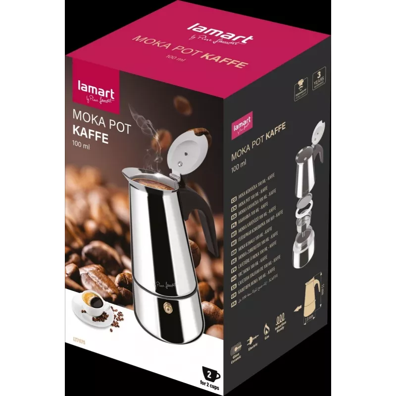 Moka kávovar LAMART LT7075 100 ml espresovač na sporák