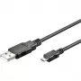 USB 2.0 kábel, USB-A konektor samec > Micro-USB konektor samec (čierny, 5 metrov)