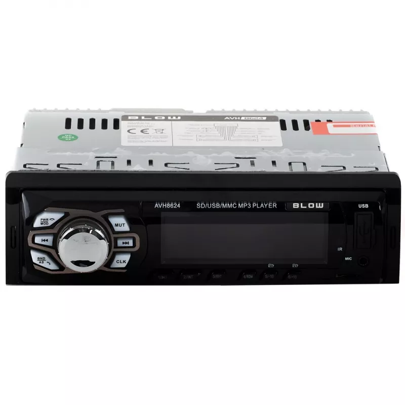 BLOW AVH-8624 autorádio, 1 DIN, FM RDS, Bluetooth, USB, SD/MMC, AUX, MP3, LCD displej, diaľkový ovládač, čierne