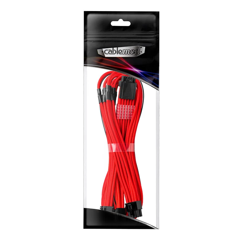 CableMod C-Series PRO ModMesh 12VHPWR-na-3x-PCIe kábel pre Corsair - 60 cm, červený