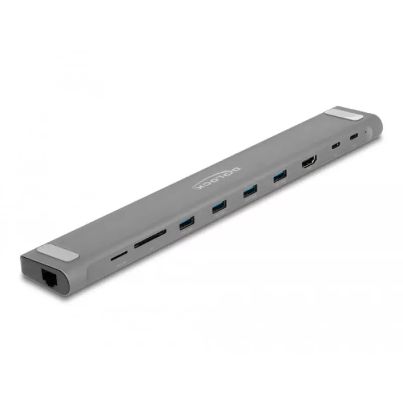 DeLOCK USB Type-C tenká dokovacia stanica 4K HDMI USB 3.2 Gen 1 LAN SD PD 3.0