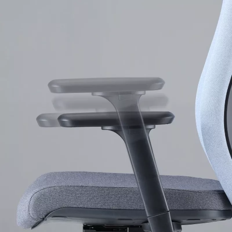 Up Up Athene ergonomická kancelárska stolička čierna, sivá + modrá látka